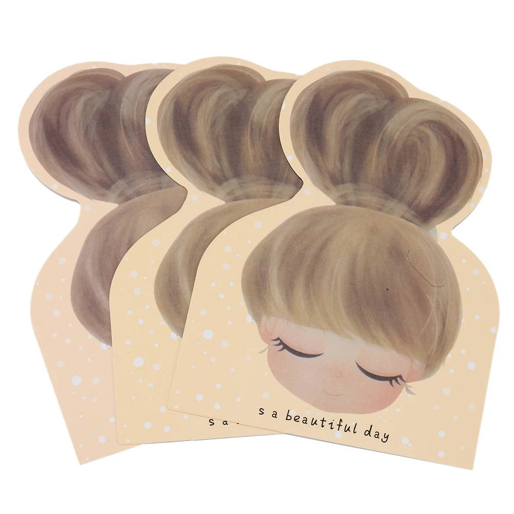 50pcs Cute Girls Barrettes Display Cards Hair Clips Packing Paper Card for DIY Hair Accessories Retail Price Tags Holder Labels