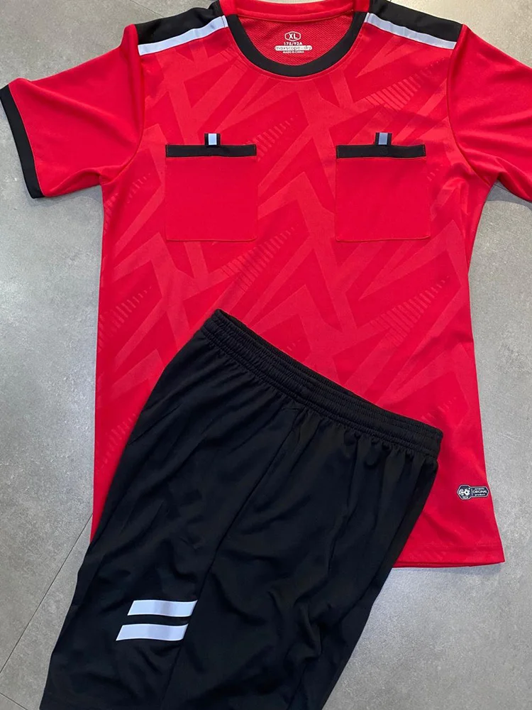 Football Kits 2025 Men Referee Uniforms Soccer Football Jerseys Shirts Pockets Judge Short Sleeve Team Shirt Sportswear Clothes image 6