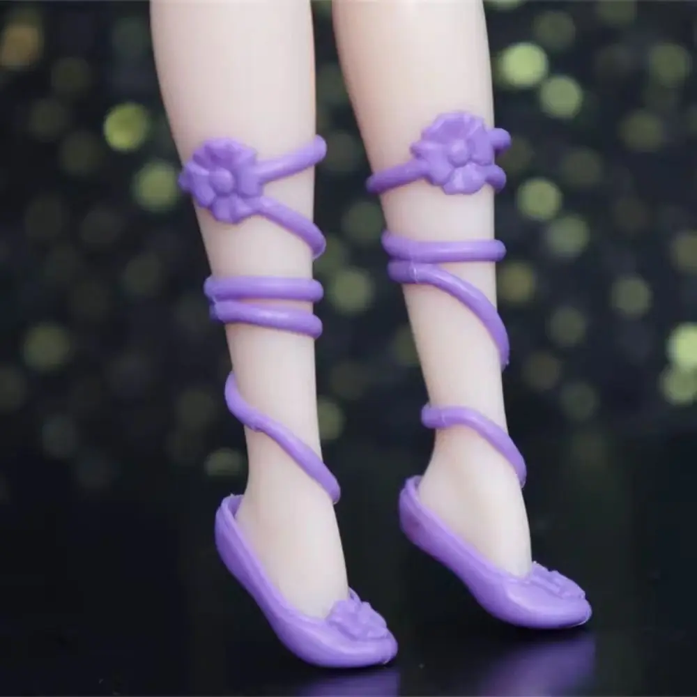 1 Pair 30cm Doll Shoes Fashion Female Doll Boots Fit For 2.2~2.4cm Length Foot Dolls Accessories Doll Colorful High Heels Shoes