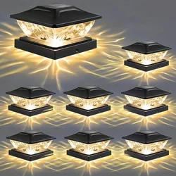 Luz Solar impermeable para exteriores, lámpara de columna para puerta de Villa, cabeza de Pilar, lámpara Led para casa y jardín