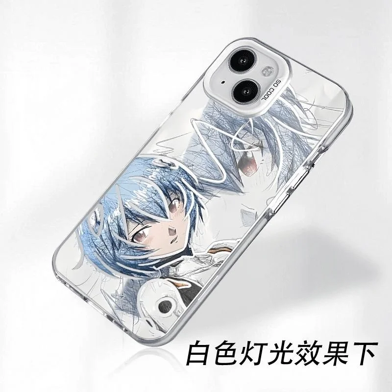 Quente bonito menina ayanami rei caso de telefone para iphone 17promax 17 16 15 14 13 12 11 pro max plus ar mini 17pro anime collant capa