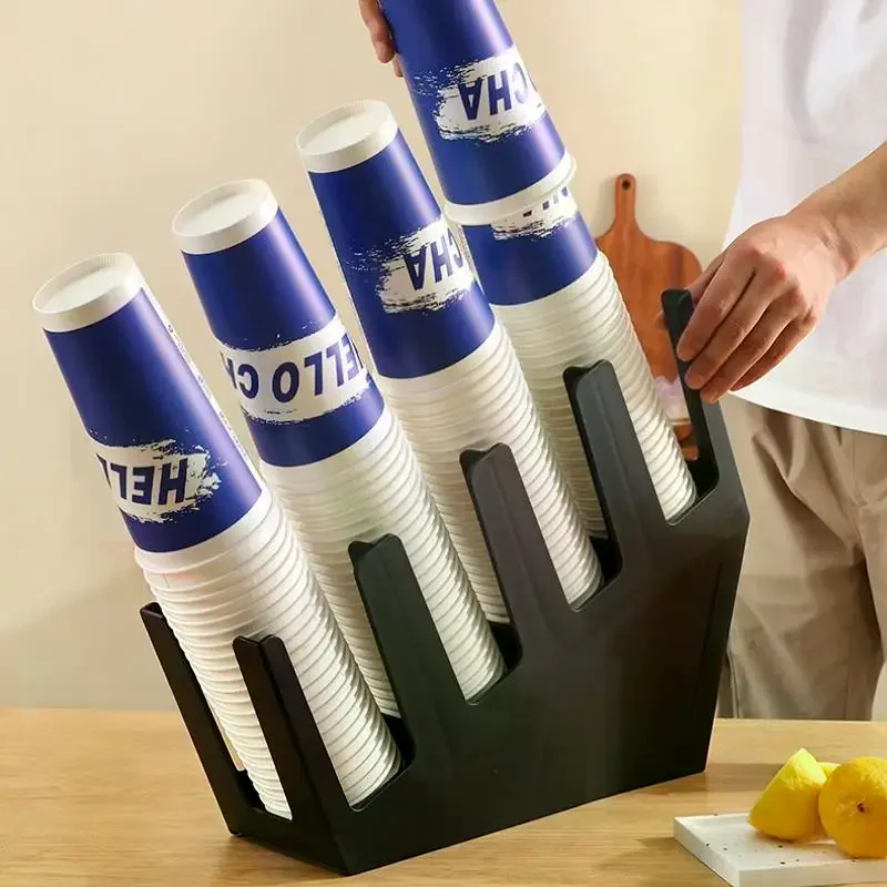 Support à gobelets en plastique pour thé au lait et café, distributeur domestique, organisateur de thé, support de comptoir intégré en plastique