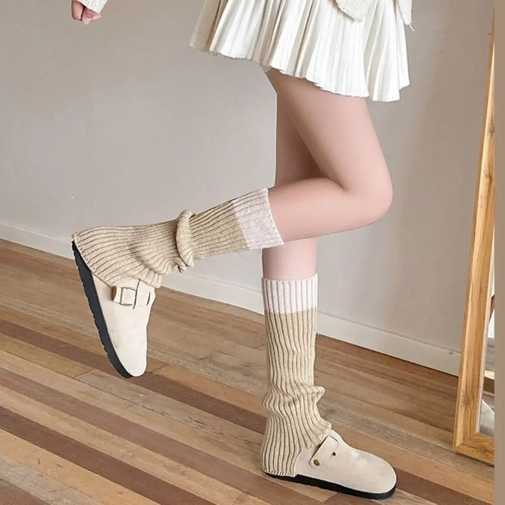 

Y2K вязаные крючком носки, дышащие длинные носки с защитой от холода, ветрозащитные чехлы для ног, осень-зима