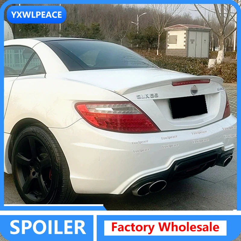 

For Mercedes SLK Class R172 Spoiler SLK250 200 350 55 2012-2016 Real Carbon Fiber Rear Trunk Lip Wing Body Kit Accessories