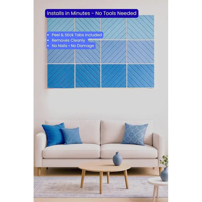 30*30cm Soundproof Acoustic Wall Panel Decorative Sound Absorbing Panels Foam Felt Cork Tiles Pin Boards for Home Office Decor
