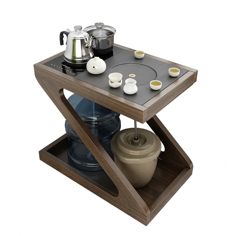 

Mobile tea table, small tea table, balcony, household solid wood tea cart, living room, coffee table, sofa side, kettle
