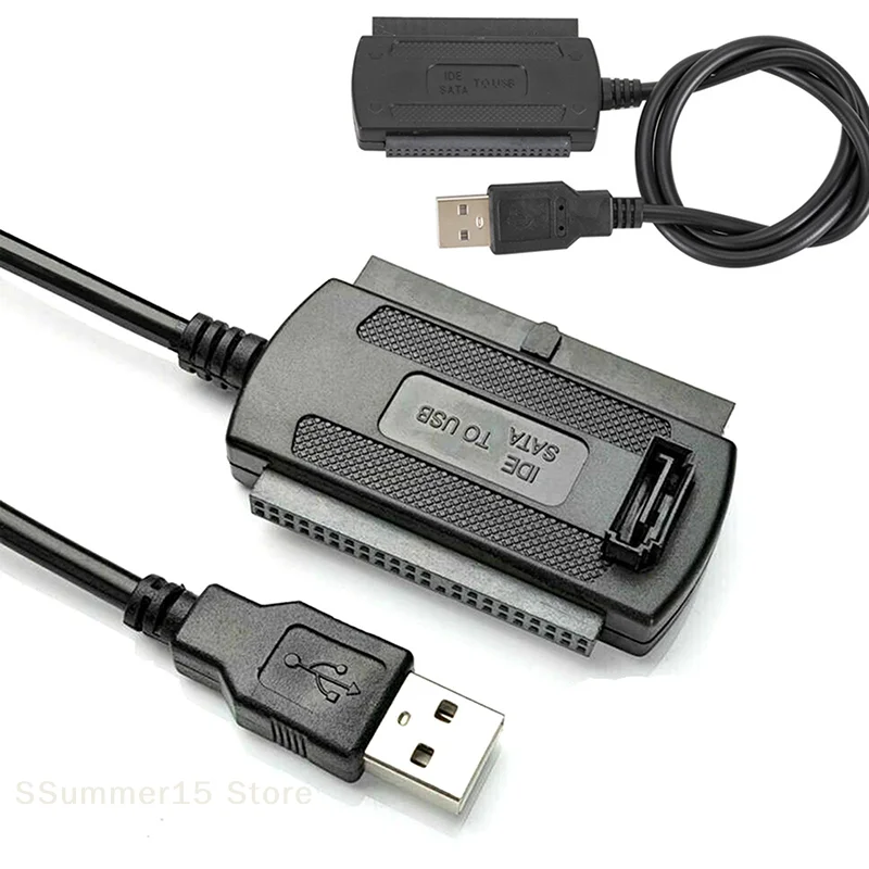 【R】USB 2.0 To IDE Adapter Converter Cable For 2.5 3.5 Inch Hard Drive HD
