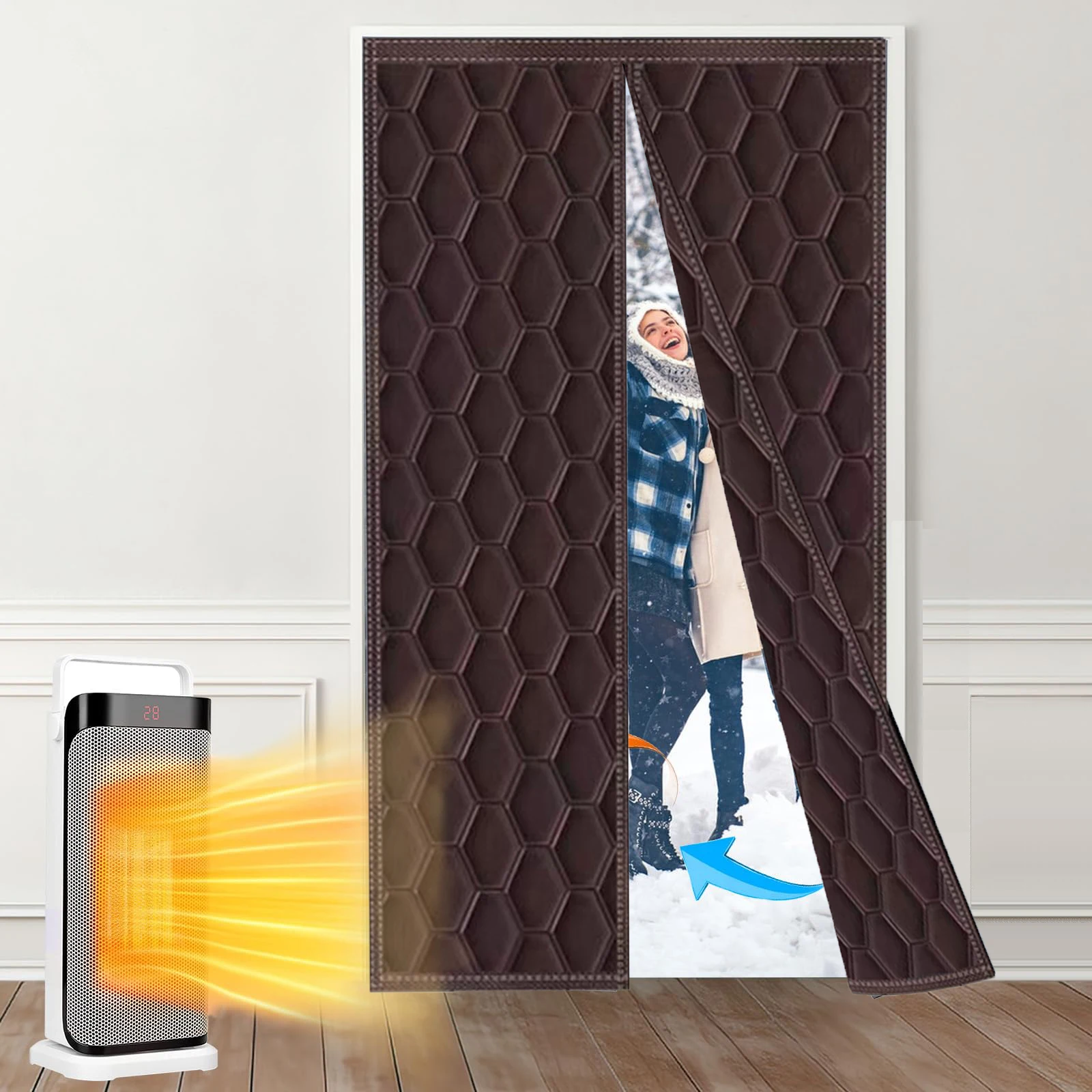 Winter Windproof and Cold Resistant Magnetic Silent Soundproof Door Curtains