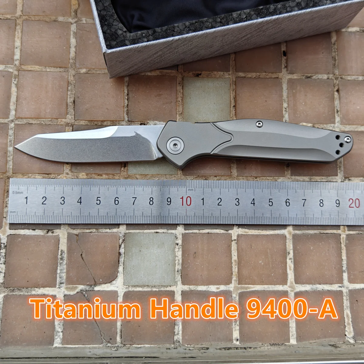 Osborne 9400 Titanium Handle Mark S30V Logo Blade Survival EDC Tool  Dinner Utility Camp Hike Hunt Outdoor Kitchen Folding Knife