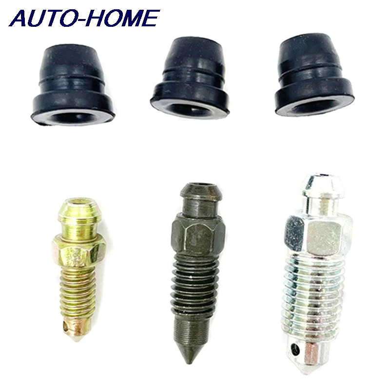 2pcs Car Accessory Auto Car Motorcycle Brake Pump Brake Caliper Bleed Exhaust Screw Nipple High Quality Dust Cap