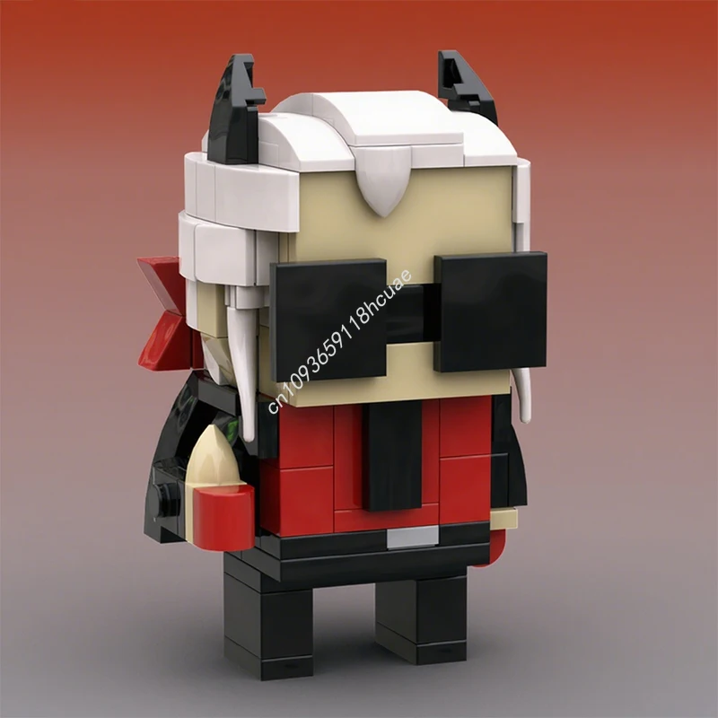 

146 шт. MOC Helltaker Brickheadz Строительные блоки «Справедливость» Рождественский подарок Расширенный дисплей для серьезных коллекционеров кирпичей