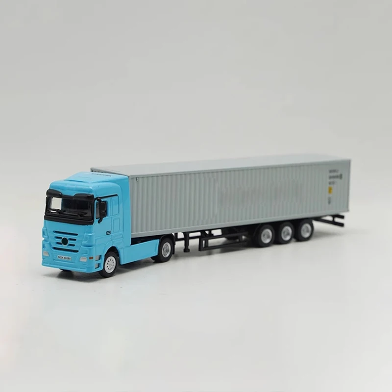 Diecast 1:87 Scale Transport Logistics Truck Alloy Car Model Finished Product Simulation Toy Collection Gift Static Model