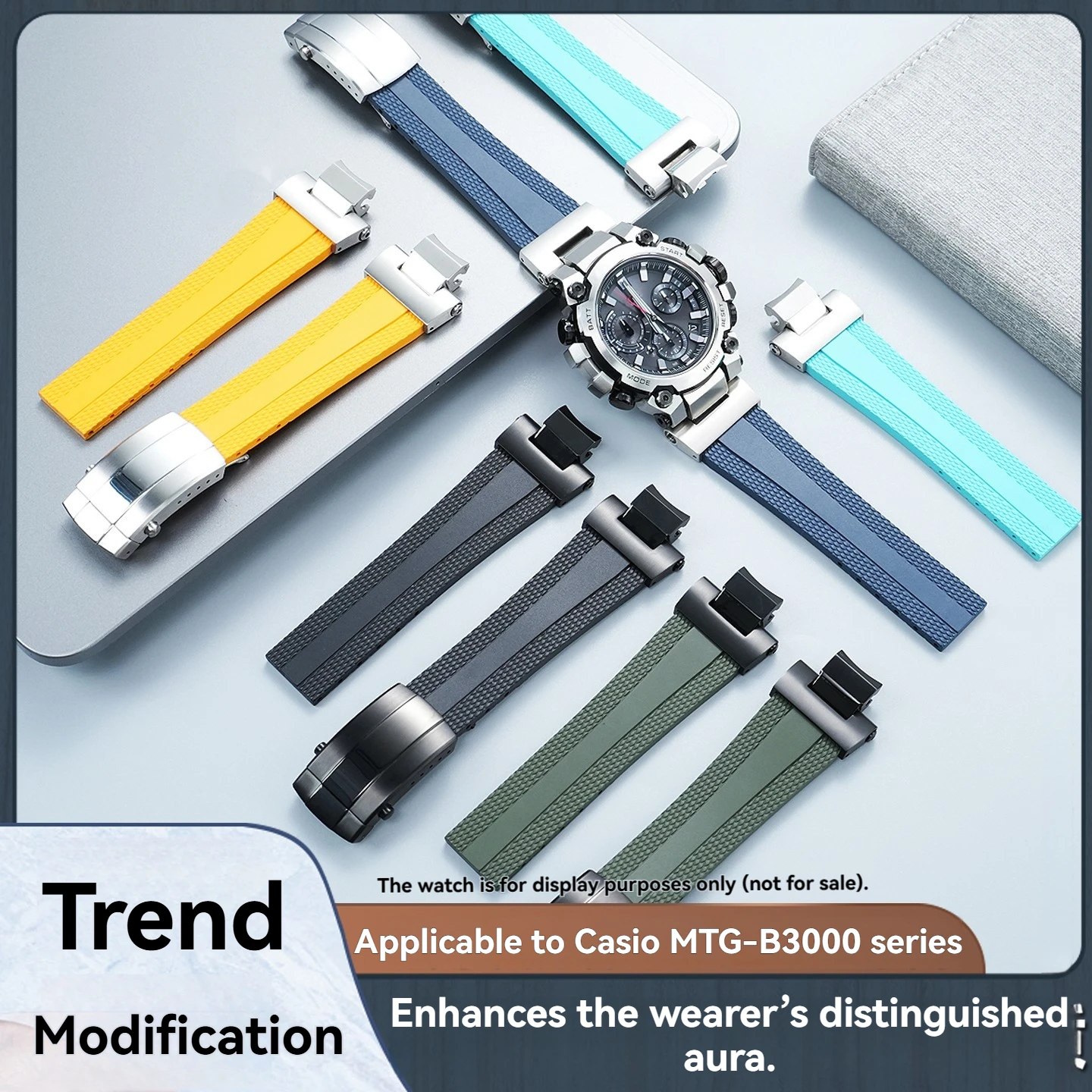 Suitable for G-SHOCK Casio 5672 MTG-B3000 modified and upgraded quick release silicone watchband with accessories for men