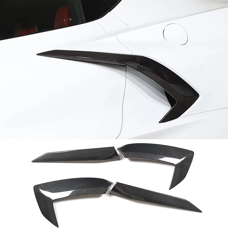 

Dry Carbon Fiber Car Exterior Door Handle Cover Fender Vent Trim For Chevrolet Corvette C8 2020-2023 Accessories