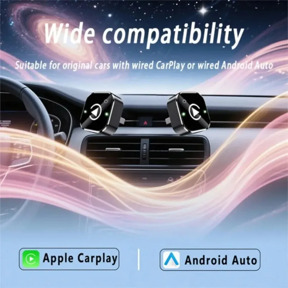 ترقية محول CarPlay اللاسلكي لعام 2025 CarPlay السلكي إلى تصميم USB صغير لاسلكي للسيارات مع Apple CarPlay السلكي المدمج #2
