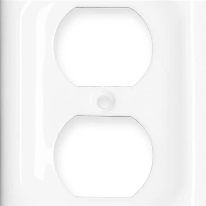 2Pack Ceramic Switch Plates Outlet Covers Switch Plate Cover White (Single Duplex)