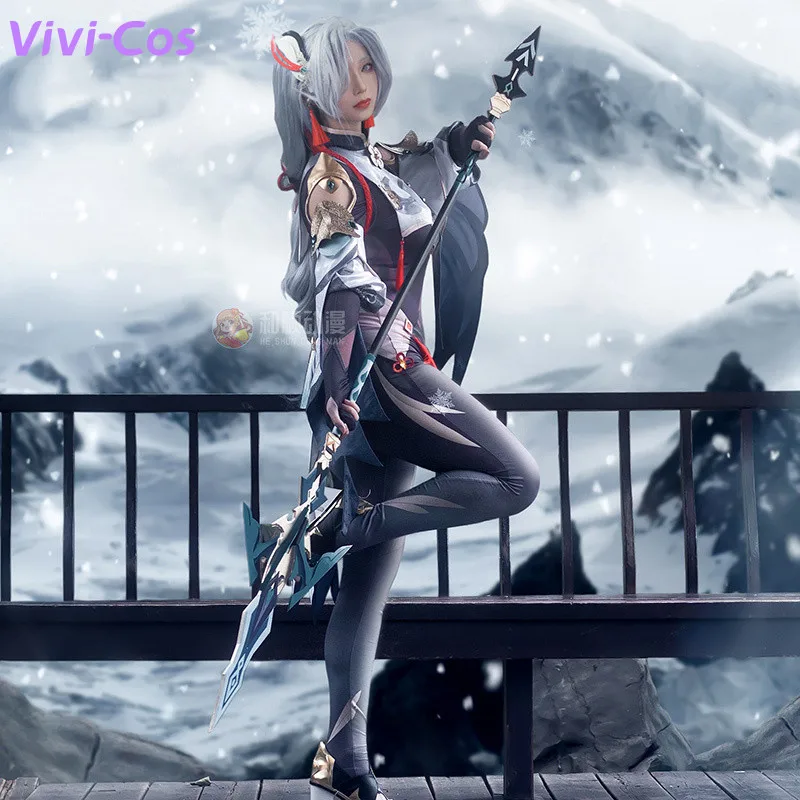 

Vivi-Cos Game Genshin Impact Shenhe Sexy Suit Cosplay Women's Costume Gorgeous Halloween Role Play Outfit New S-XL