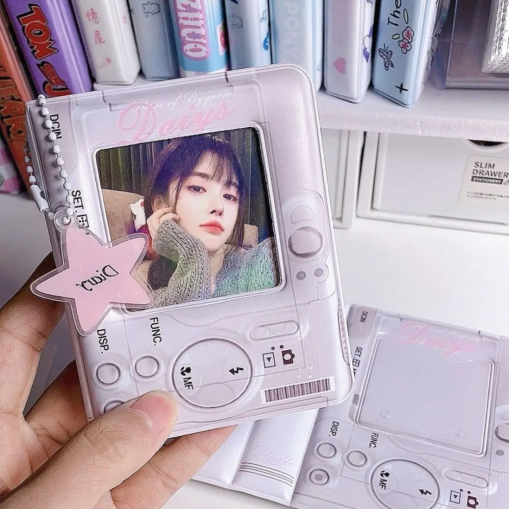 

New Retro Camera Card Album PVC 3 Inch Mini Photocard Binder with 20 Internal Pages Postcard Book