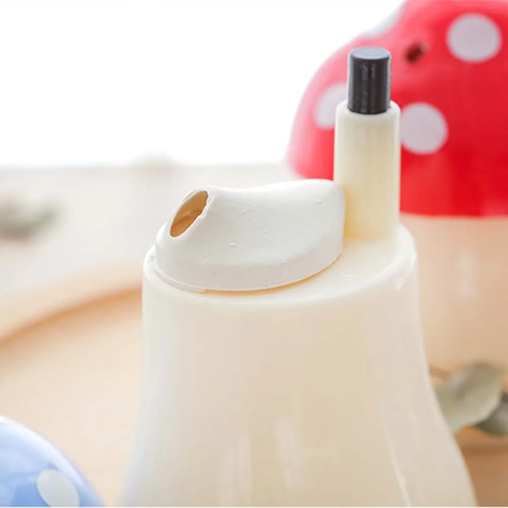 

4 pcs Mushroom Toothpick Box Creative Holder Dispenser Adorable Storage Container Hygienic Decor Plastic