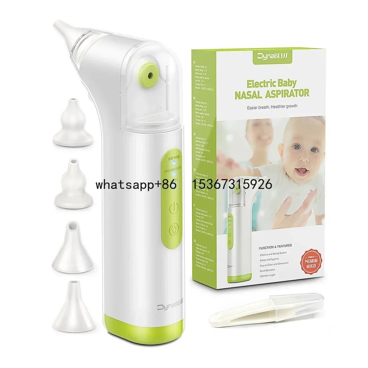 warewholse in stock Nasal Aspirator for Baby, Electric Nose Aspirator for Toddler, Baby Nose Sucker, Automatic Ready to ship