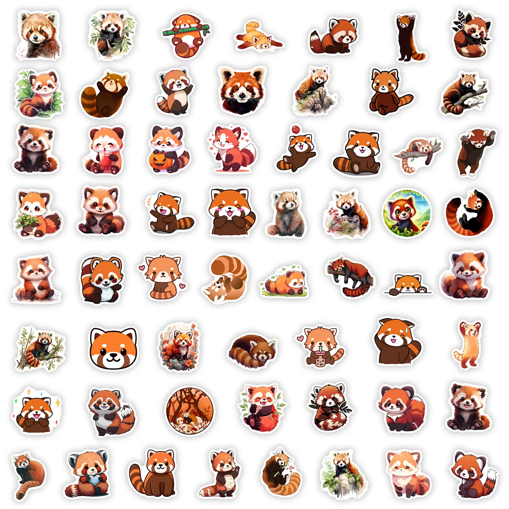ملصقات الباندا الحمراء اللطيفة ، مجموعة القطع الفنية الجمالية ، ألعاب هدايا ذاتية الصنع ، شارات لأجهزة الكمبيوتر المحمول ، الهاتف ، زجاجات الديكور ، مقاومة للماء #6
