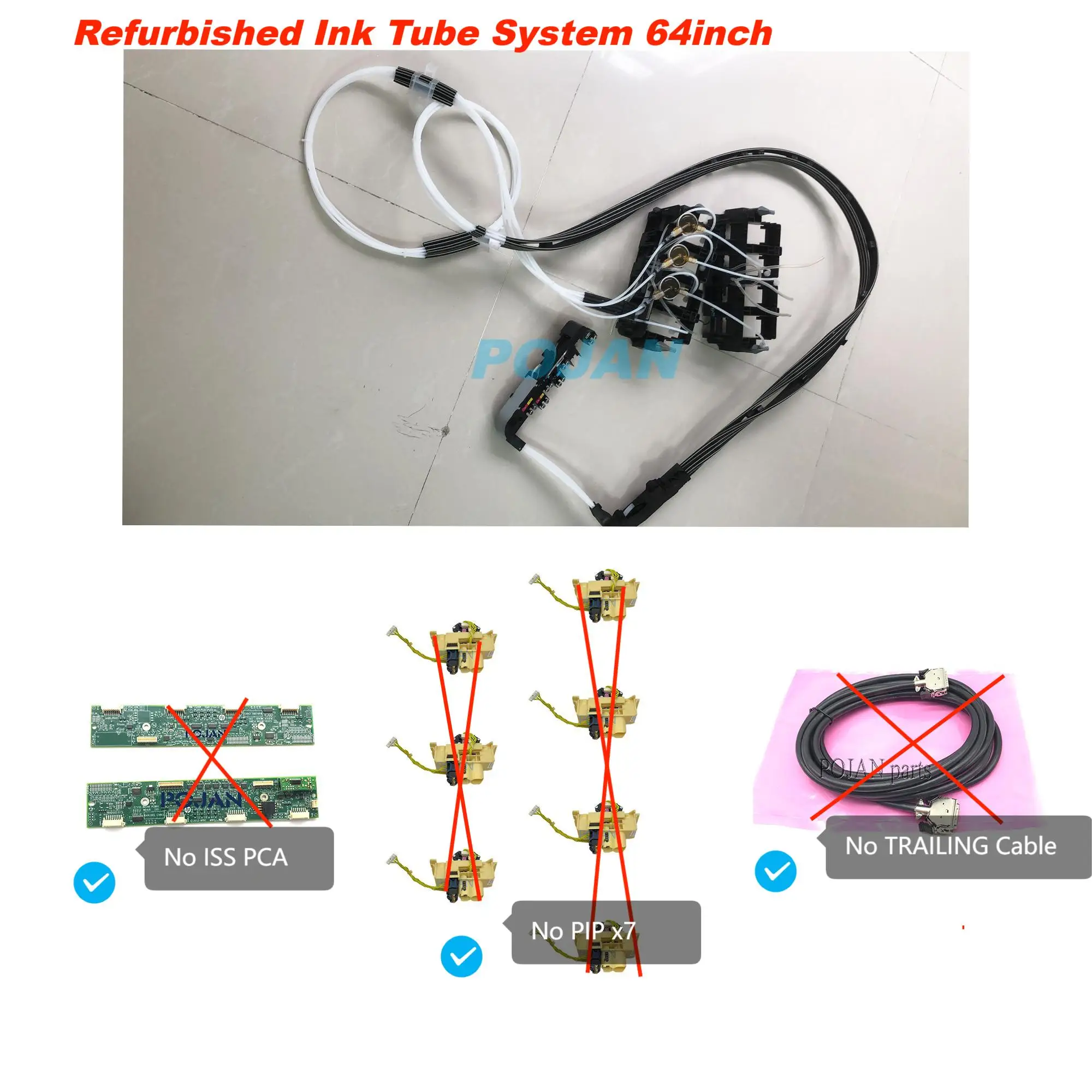 REFURBISHED B4H70-67138 Ink Tube System 64inch WIthout PIP WO ISS PCA WO Trailing Cable Fit Latex 330 360 370 335 365 375 POJAN