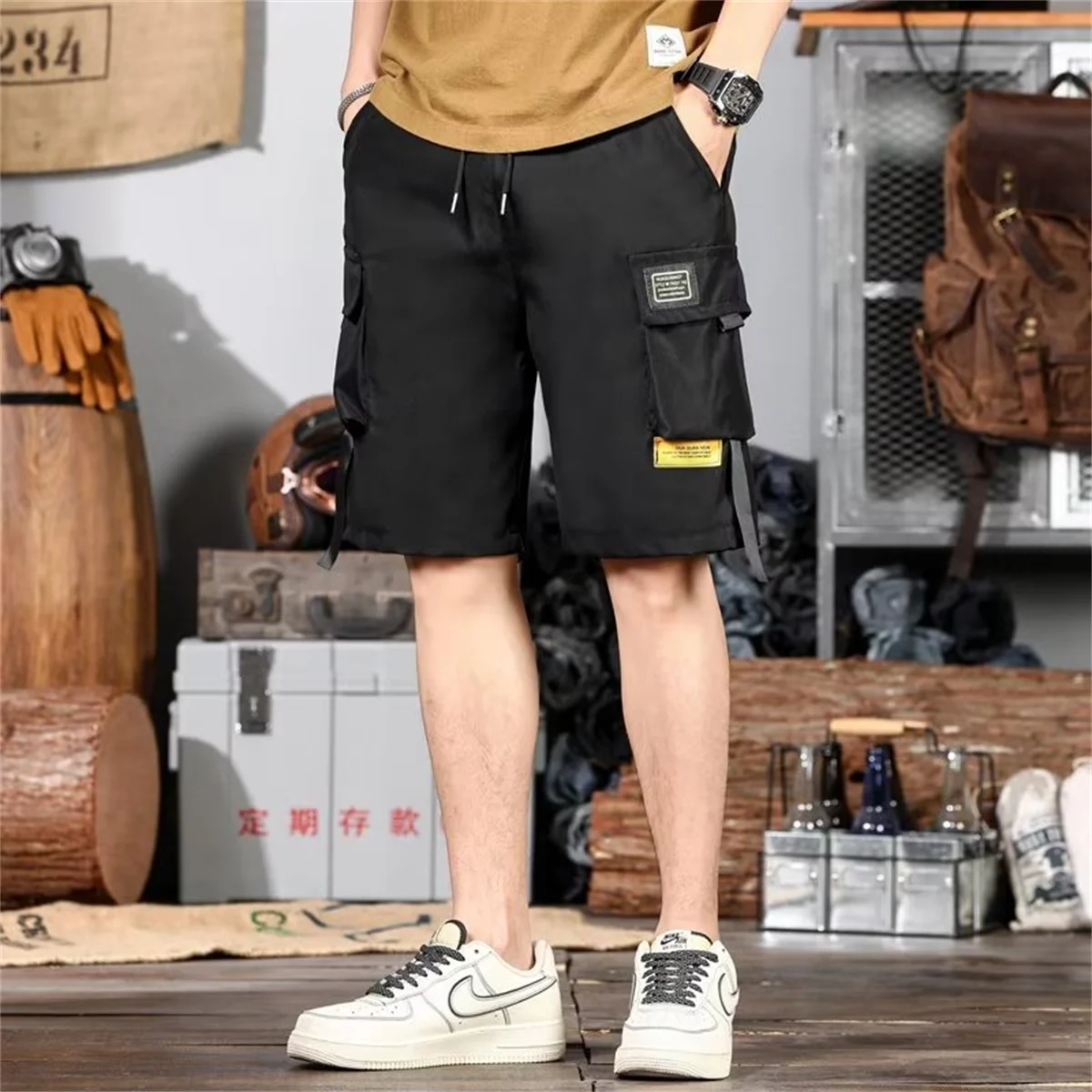 

Cargo Shorts Men's Summer Loose-fitting Pants Charm Training Multi-pocket Functional Sports Pants Fashion Outwear Loose Shorts