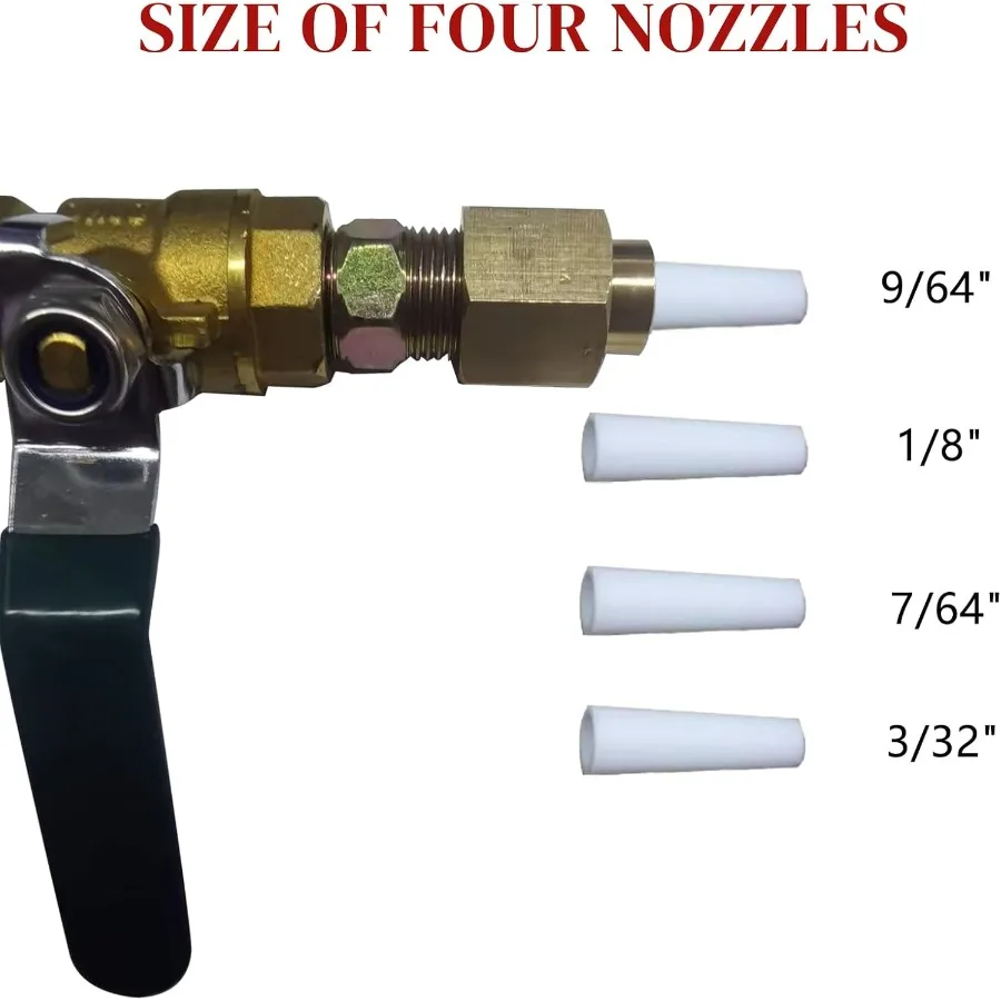 AutoForever 10ガロンポットサンドブラストマシン125 PSI高圧エアサンドブラストキット（セラミックノズル4個付き）ポータブル研磨剤