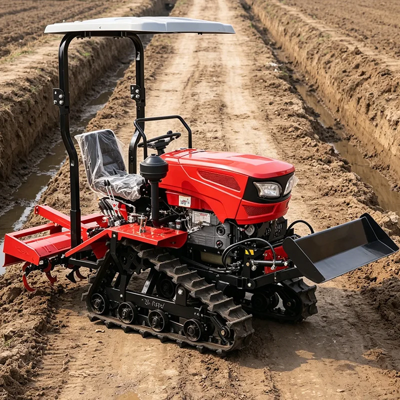 

Индивидуальный гусеничный культиватор мощностью 60 л.с., многофункциональный роторный культиватор, гусеничный трактор, высокомощная машина для вспашки