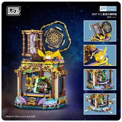 New 2023 LOZ Mini Twelve Constellations Sandglass Toys Building Block DIY Creative Turntable Decor Bricks Holiday Kids Toys Gift