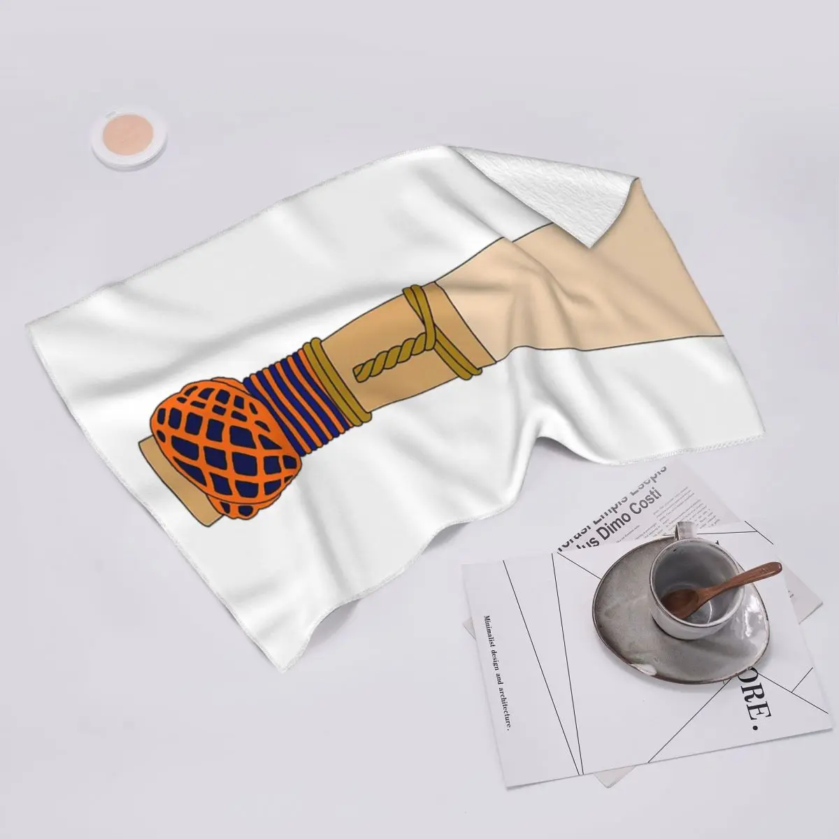 Custom Bassoon Reed (Orange And Blue) Soft Face Towel Quick Dry Pool Bath Cotton Towels Absorbent