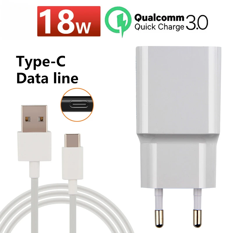 18W Fast charger QC 3.0 USB Charger Type-C For Xiaomi Redmi note 7 8 Pro 9S Redmi 7 8 8A 6A Mi 8 Lite Mi 9 SE 9t Max 3 A3
