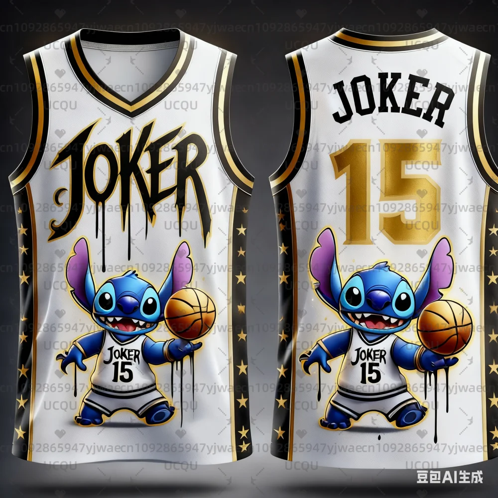 CHATGPT diseñado niños hombres 3d impreso dibujos animados Stitch Joker NO.15 entrenamiento mujeres deportes sin mangas niños chaleco baloncesto tanque