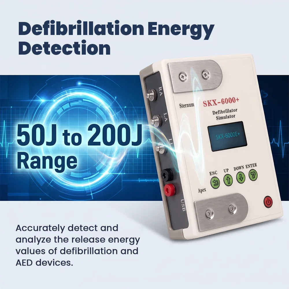 AED Simulator Defibrillator Signal & Energy Detector for Equipment Testing SKX-6000E+