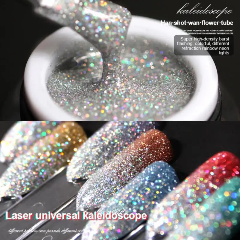 1 ~ 4PCS เล็บกระป๋องเจลเล็บ 5g เล็บเล็บอุปกรณ์เสริมเลเซอร์ Glitter เล็บเจล Soak Off UV LED เจล