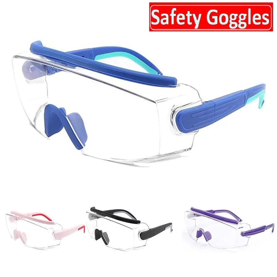 Safety Goggles Anti-fog Lab Protective Glasses Industrial Surgery Goggles Block UV CE Ansi Z87 Adjustable Frame Eye Protection