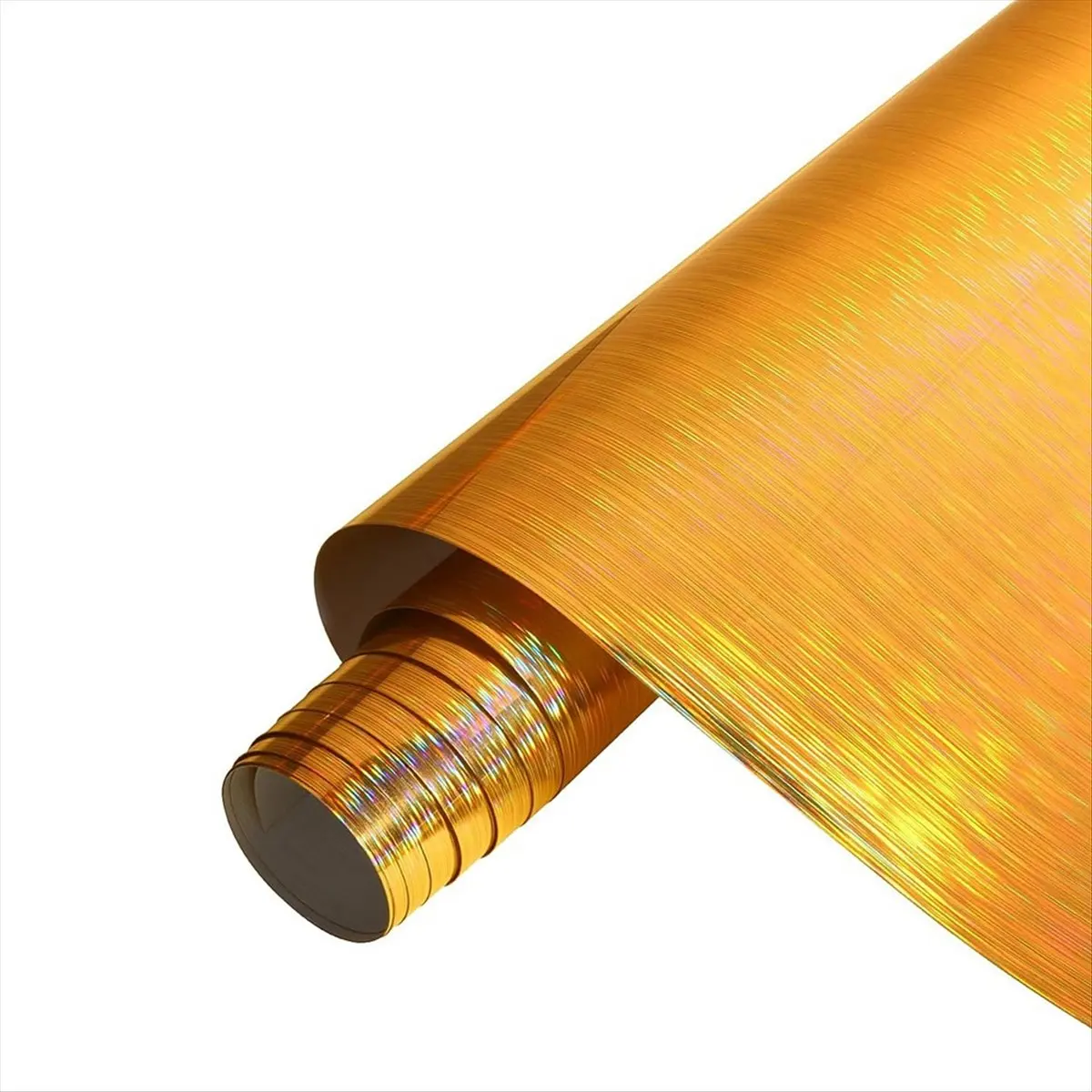 MALL Metallic HTV - 12 Inches X 6Ft Roll Heat Transfer Vinyl Foil Holographic Gold Chrome Iron on Vinyl for T-Shirts DIY