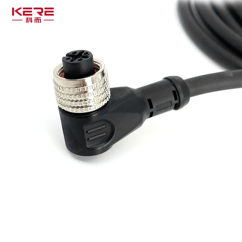 M12-4/5/8/12Pin Sensor Connector Cable Proximity Switch Plug NPN PNP Elbow 4Holes 5Holes 4Pins 5Pins Aviation Plug with 2m Wire