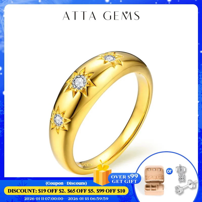 

ATTAGEMS Luxury Round Cut 2.5mm Moissanite Ring for Women Man 925 Sliver Sparkling Fine Jewelr Engagement Wedding Party Gift New