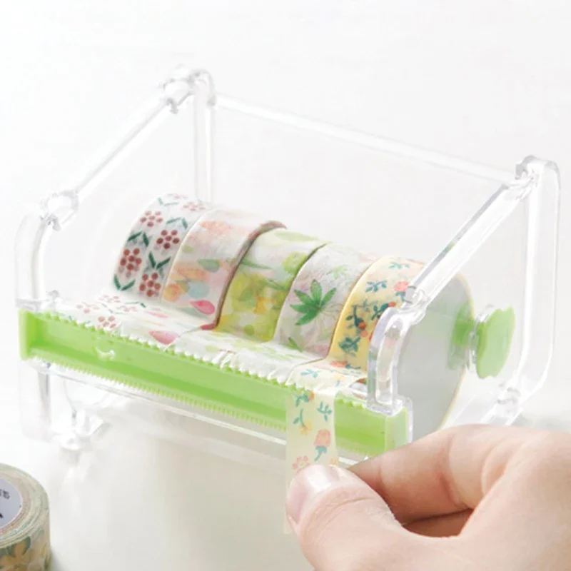 All-in-One Masking Tape Cutter & Storage Organizer | Office Tape Dispenser Desk Accessory | Stationery Supplies for Office/Home - view 4