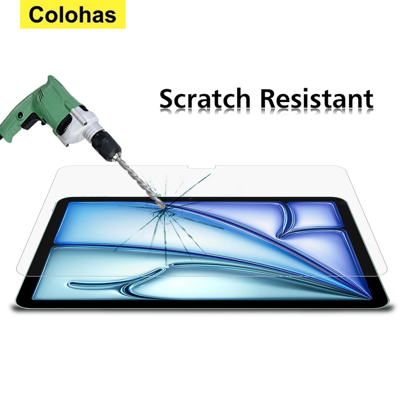 Cocok untuk Apple IPad AIR 2024 Film kaca Tempered HD tahan gores Film pelindung layar tahan ledakan bebas gelembung