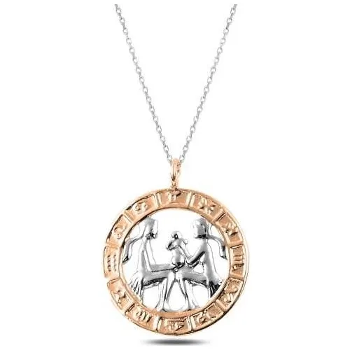 Alegra 925silver Rose Gemini Zodiac Pendant