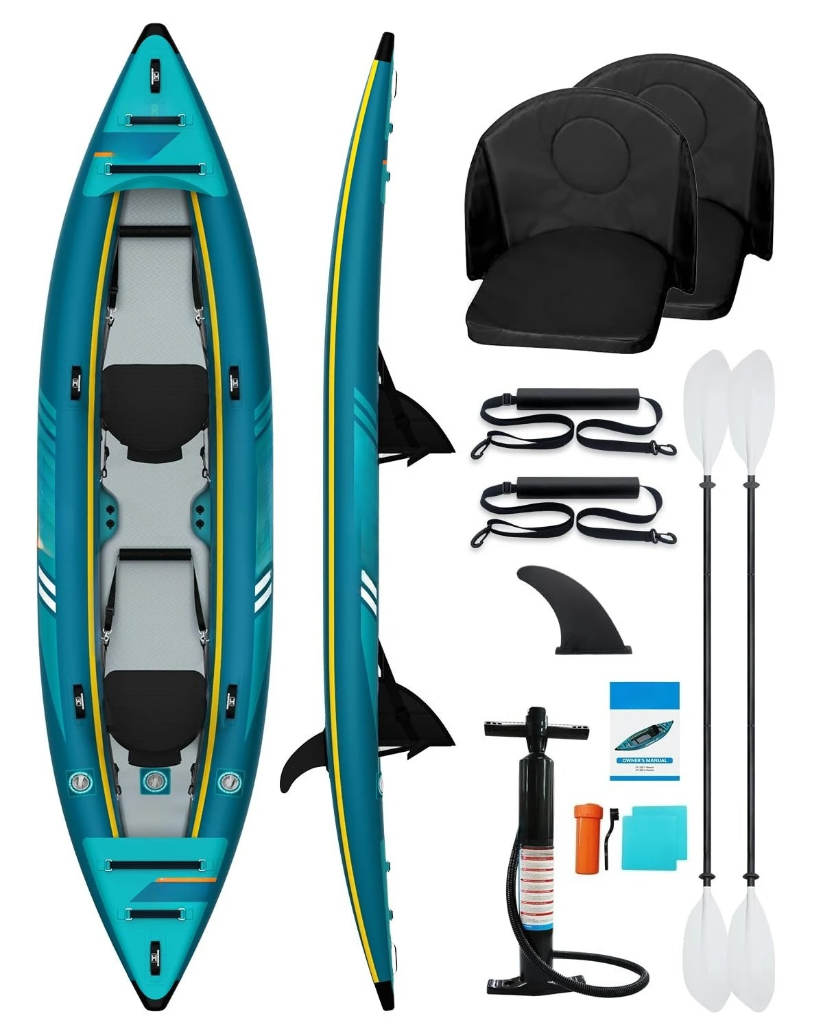 Inflatable Sit-in Kayak(NO HIN), 1 Person/2 Person Touring Kayak, Customized