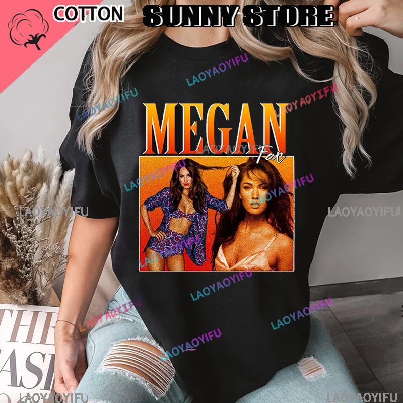 Camiseta Retro con patrón de moda de los 90, camiseta de Megan Fox