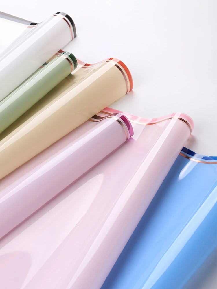 

Оберточная бумага для цветов в рамке из розового золота на День святого Валентина, водонепроницаемая бумага для букетов, корейская упаковочная бумага для цветов, 20 шт.