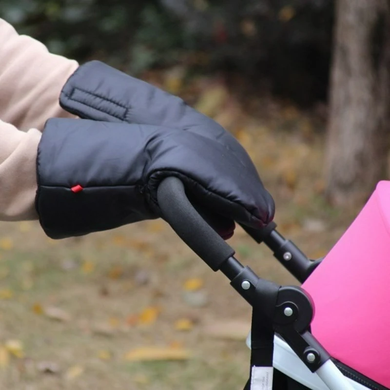 Winter Stroller Gloves, Warm, Windproof and Frost-resistant, Thickened Hand Cover, Waterproof Outer Layer, Fleece Lining