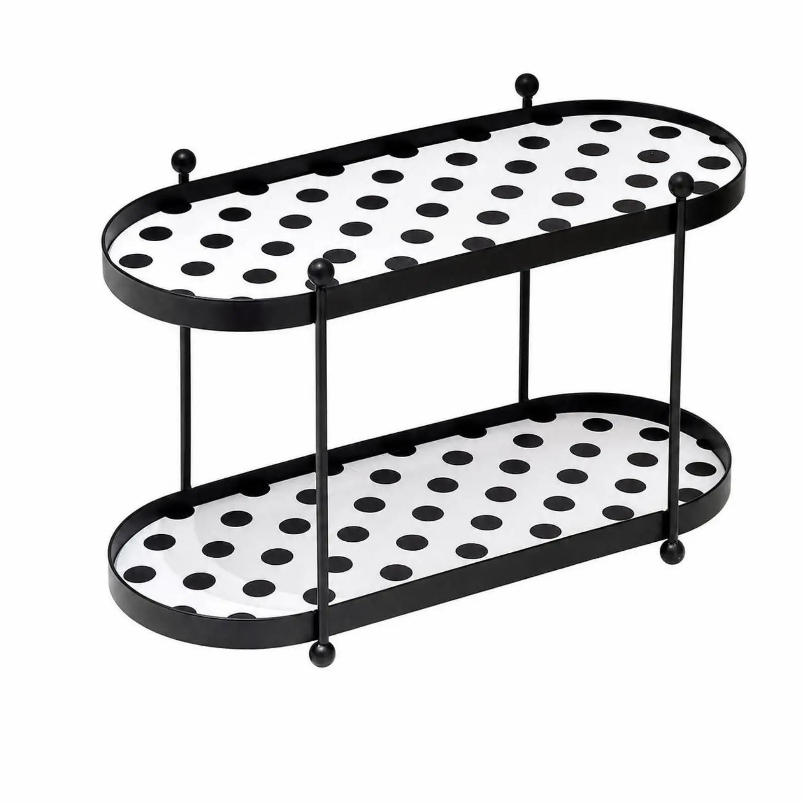 Compact Iron Countertop Storage Rack Shelf Organizer for Bathroom Vanity Desk Kitchen Spice