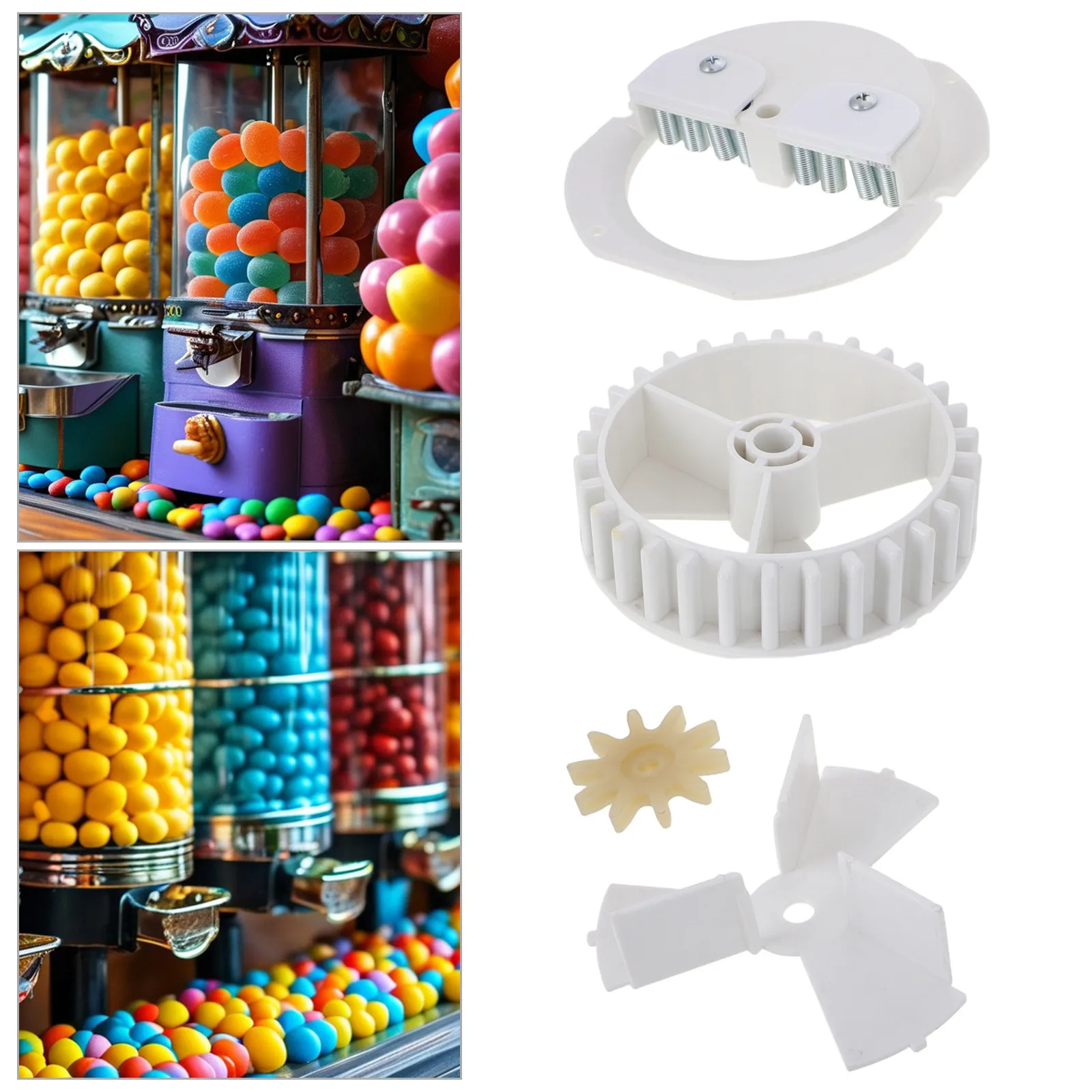 1Set Adjustable Wheel for Candy Vending Machine Replacement Candy Dispenser Turntable Gear Mechanism Smooth Dispensing Home