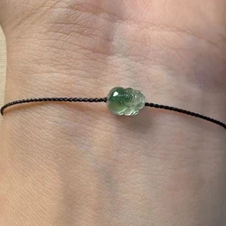 Jade Pixiu Bracelet Braided Bracelet For Women Men Wealth Good Luck Green Gemstone Stone Natural Jewelry Gifts