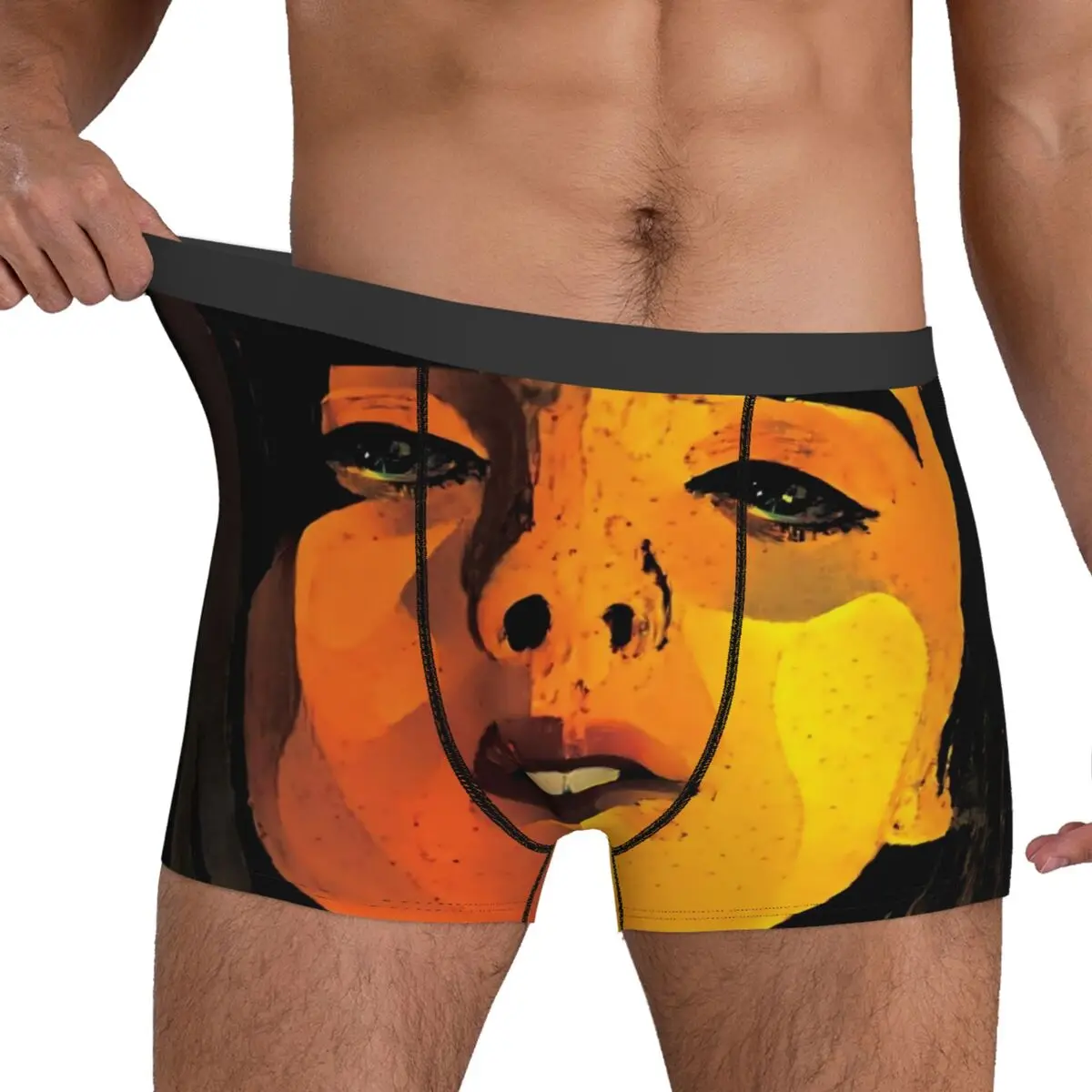 Lady Face Print Underwear The Stare Males Boxer Brief Plain Trunk Hot Printed Large Size Underpants